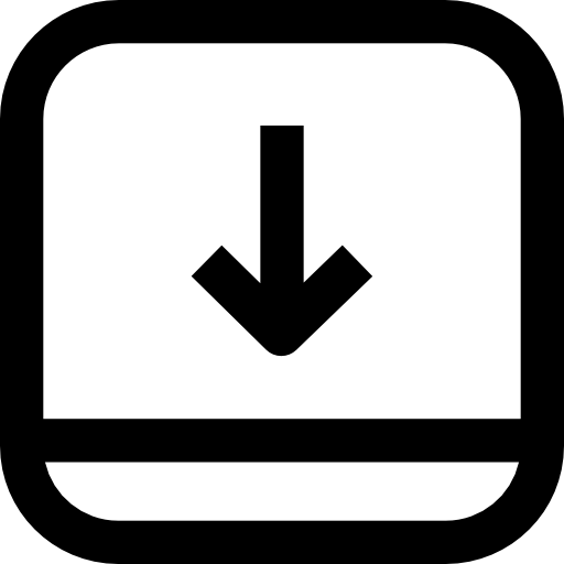botón de descarga Basic Rounded Lineal icono