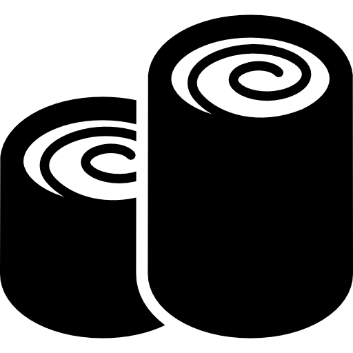 due rotoli di sushi  icona