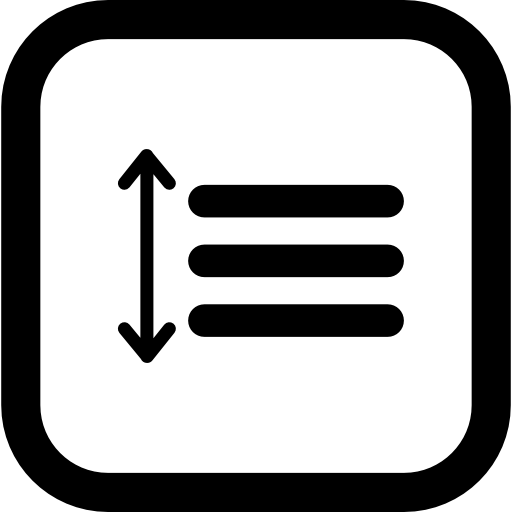 botón de espaciado Basic Rounded Lineal icono