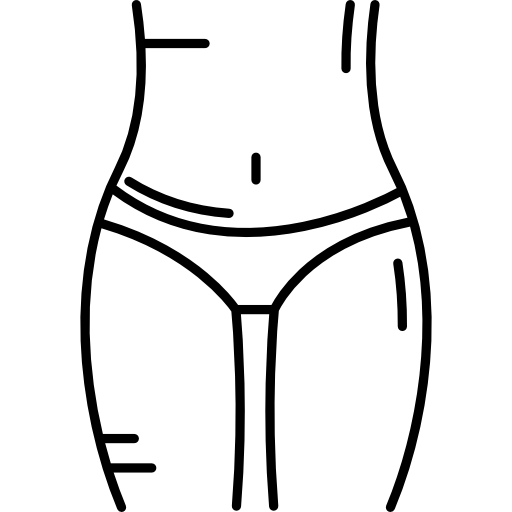 abdomen humano Hand Drawn Black icono