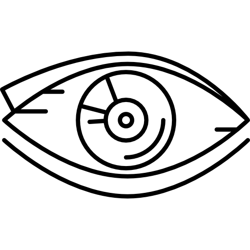 ojo humano Hand Drawn Black icono