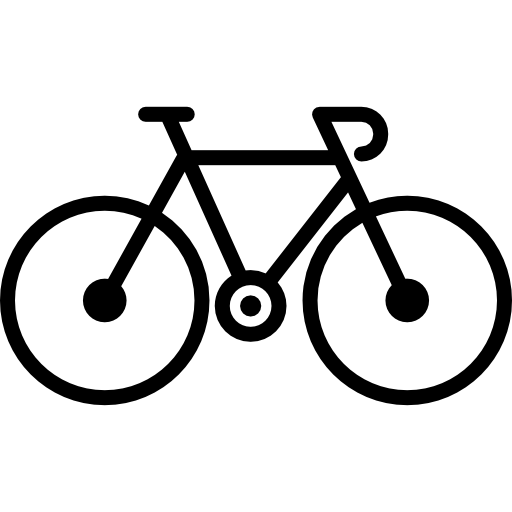 bicicleta mirando a la derecha  icono