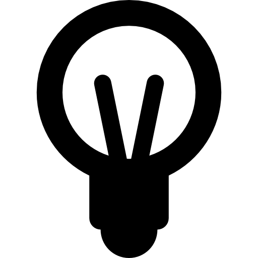 lampadina rotonda  icona