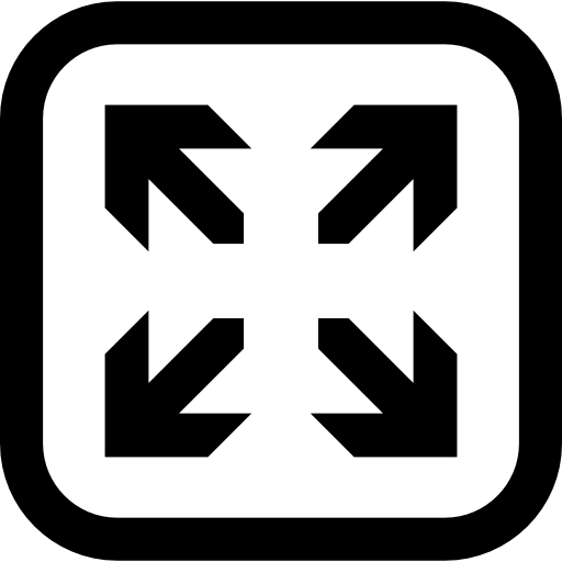 rozwiń przycisk Basic Rounded Lineal ikona
