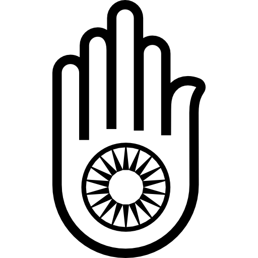 hinduista de la mano de hamsa  icono