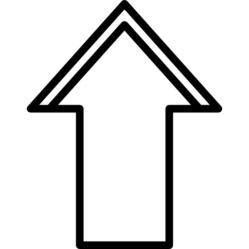 flecha de dirección del tubo  icono