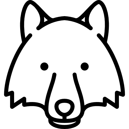 wolf hoofd Special Lineal icoon
