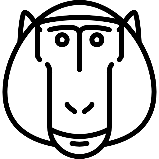 testa di babbuino Special Lineal icona