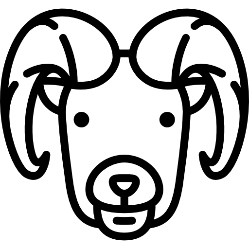 testa di pecora maschio Special Lineal icona