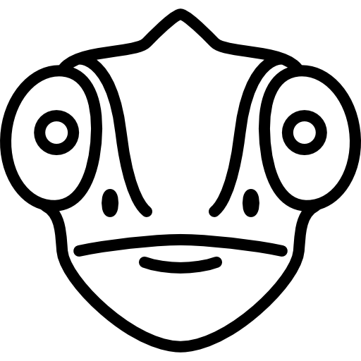głowa kameleona Special Lineal ikona
