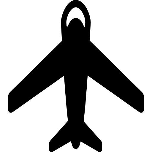vliegtuig centrale weergave  icoon