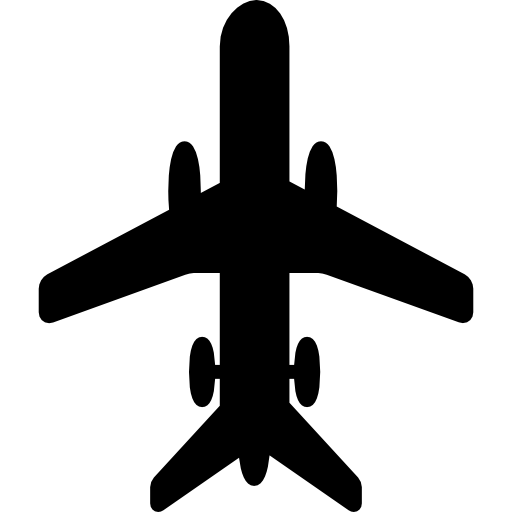 Airplane with wheels  icon
