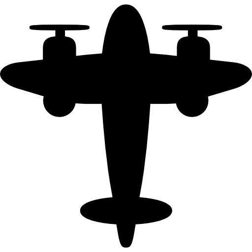 Старый самолет с двумя спиралями  иконка