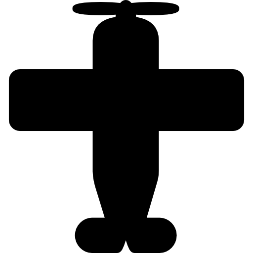 Airplane with one helix  icon