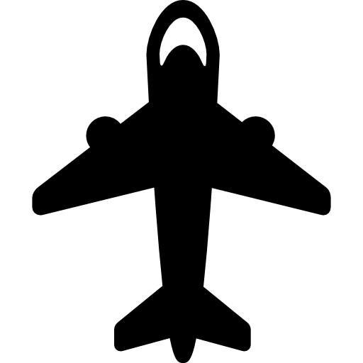 Самолет с двумя двигателями  иконка