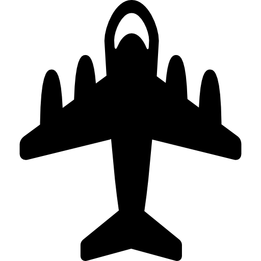 avión grande con cuatro motores  icono