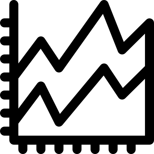 liniendiagramm Basic Rounded Lineal icon