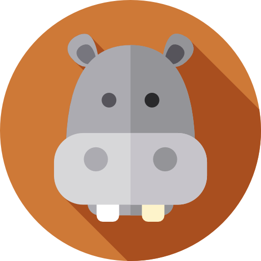Hippo Flat Circular Flat icon