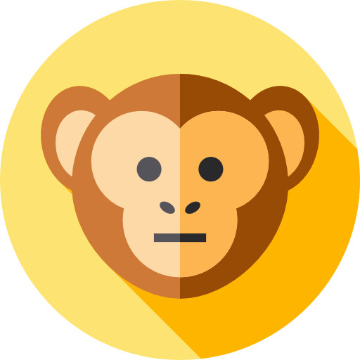 Monkey Flat Circular Flat icon