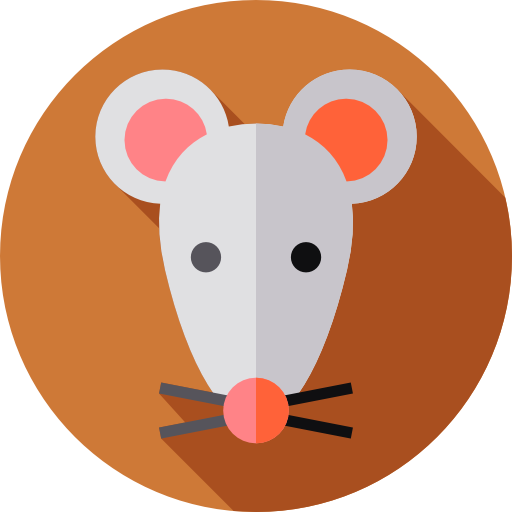 mysz Flat Circular Flat ikona