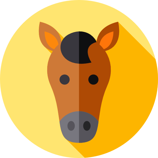 馬 Flat Circular Flat icon