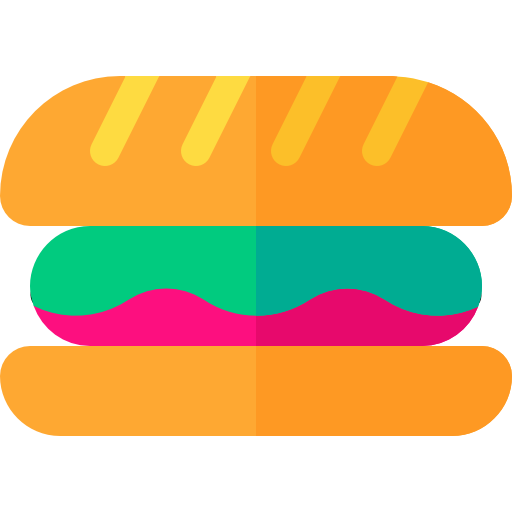 hamburger Basic Rounded Flat ikona