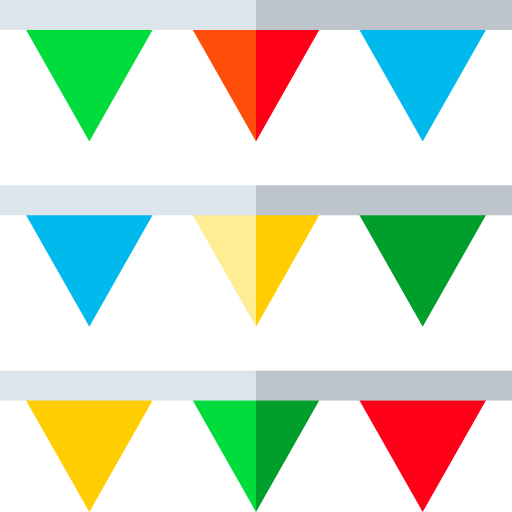 vlaggenlijn Basic Straight Flat icoon