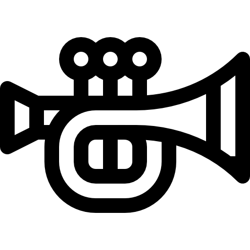 trompeta Basic Rounded Lineal icono