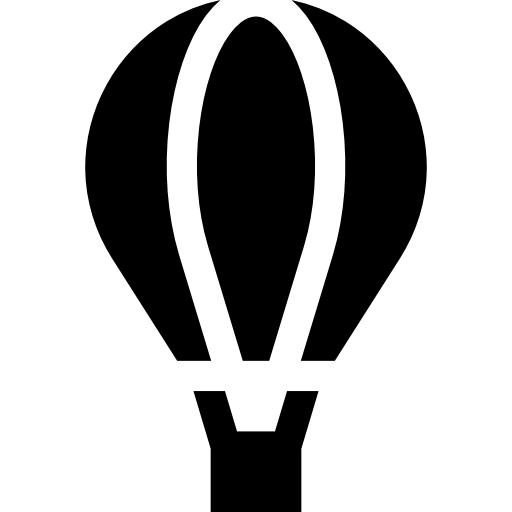 mongolfiera Basic Straight Filled icona