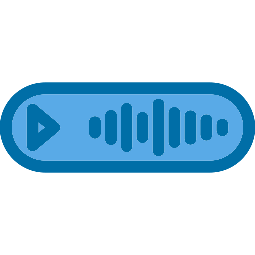 Voice message Generic Blue icon