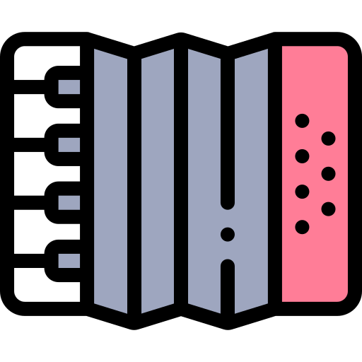 Accordion Detailed Rounded Lineal color icon