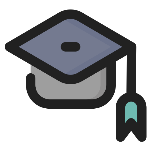 sombrero de graduacion Generic Outline Color icono