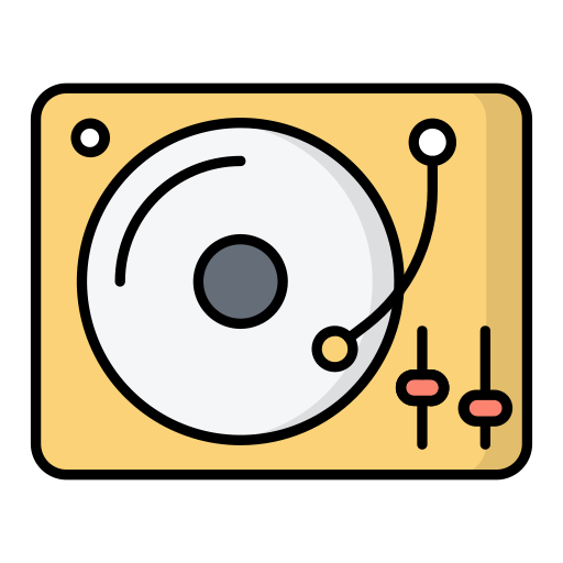 Turntable Generic Outline Color icon