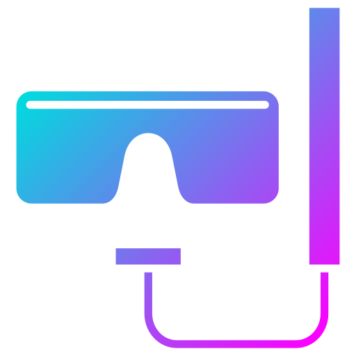 okulary do pływania Generic Flat Gradient ikona