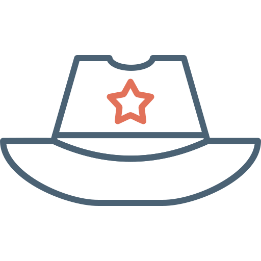 Ковбойская шляпа Generic Outline Color иконка