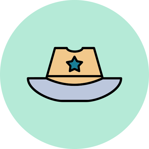 cappello da cowboy Generic Outline Color icona
