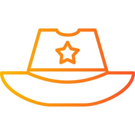cappello da cowboy Generic Gradient icona