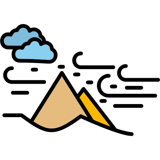 burza piaskowa Generic Outline Color ikona