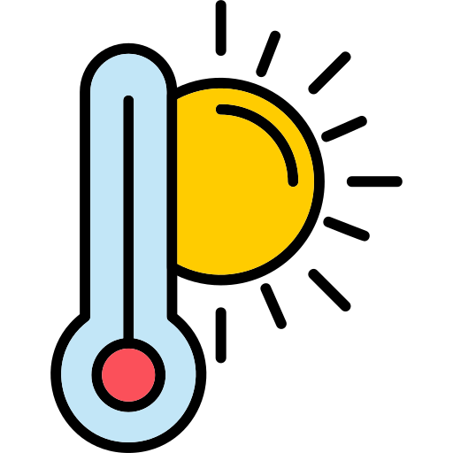 wysoka temperatura Generic Outline Color ikona