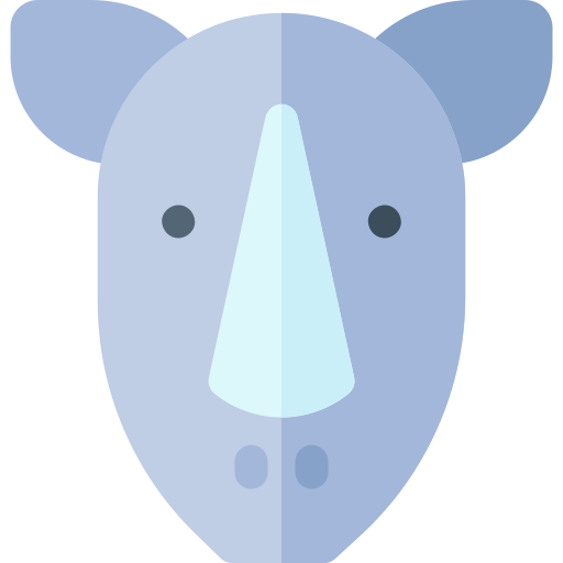 rinoceronte Basic Rounded Flat icono