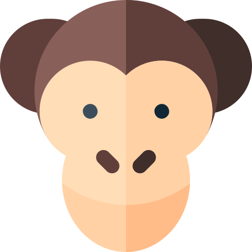 scimmia Basic Rounded Flat icona