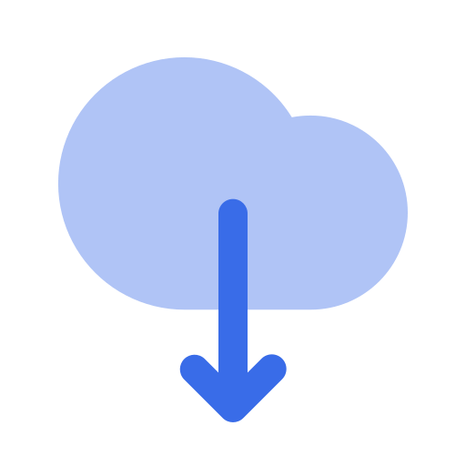 cloud-download Generic Blue icon