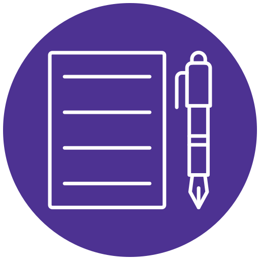 Ручка и бумага Generic Flat иконка