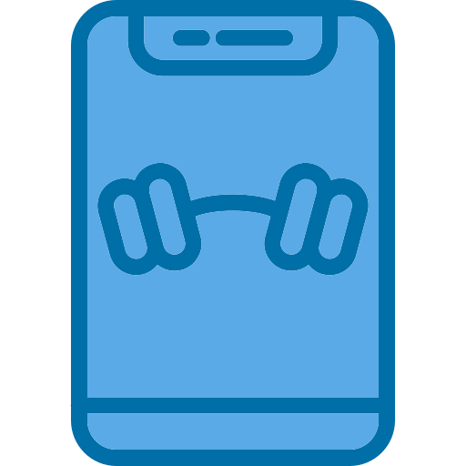 barra con pesas Generic Blue icono