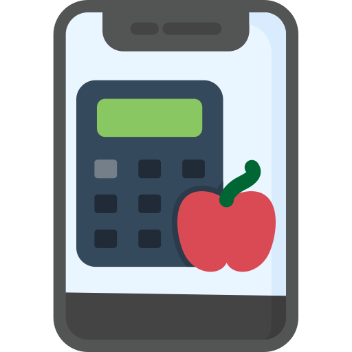 kalkulator kalorii Generic Flat ikona