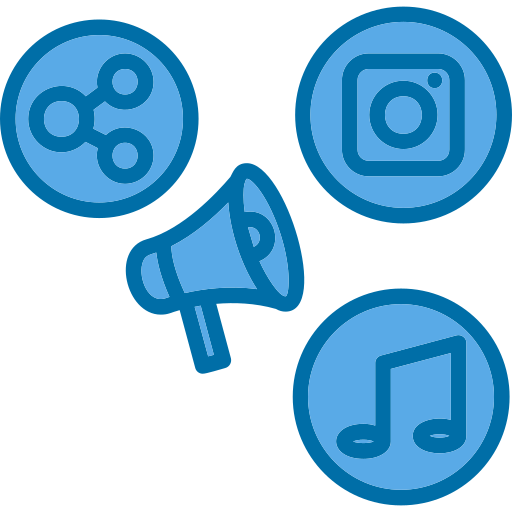 social marketing Generic Blue icon