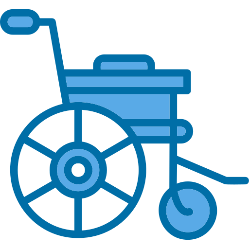 바퀴 달린 의자 Generic Blue icon