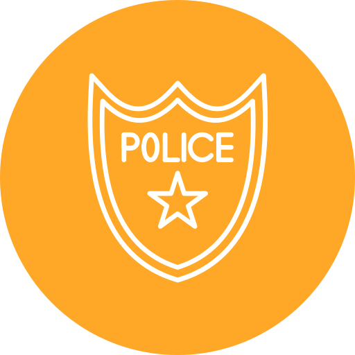 distintivo della polizia Generic Flat icona