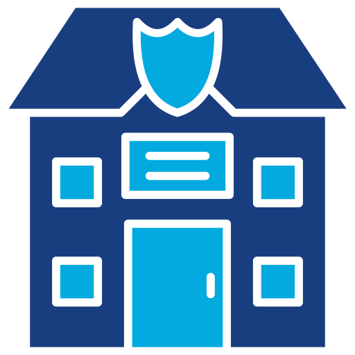 stazione di polizia Generic Blue icona