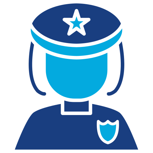 Женщина-полицейский Generic Blue иконка